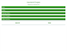 Tablet Screenshot of liquorpond-surgery.org.uk